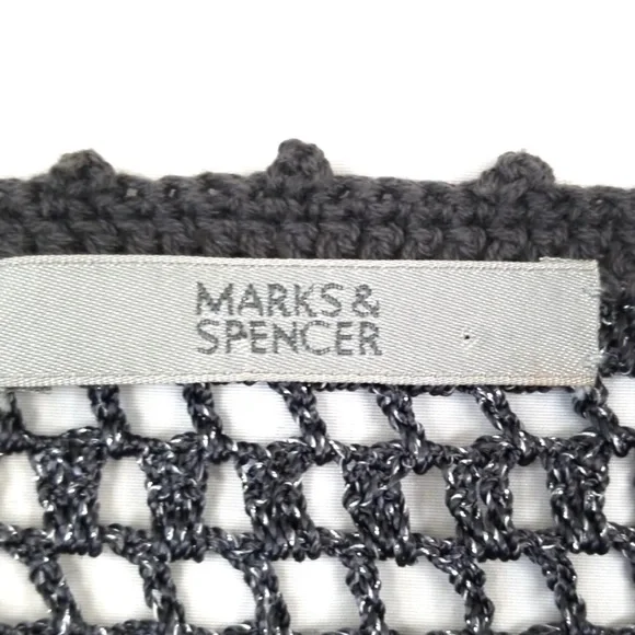 Marks & Spencer Gray Knit Lace Top - Picture 5 of 5